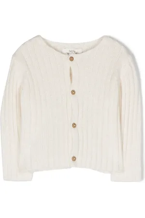 TEDDY & MINOU Ribbed-knit long-sleeved cardigan