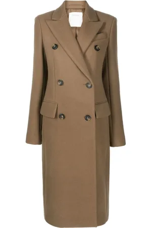 Sportmax Double-breasted wool-cashmere coat