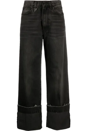 R13 Nina straight wide-leg jeans