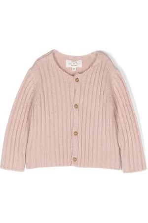 TEDDY & MINOU Ribbed-knit long-sleeved cardigan
