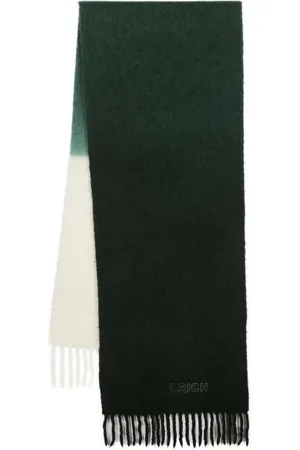 Woolrich Logo-embroidered ombre-effect scarf