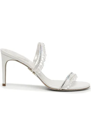 RENE CAOVILLA 70mm crystal-embellished leather mules