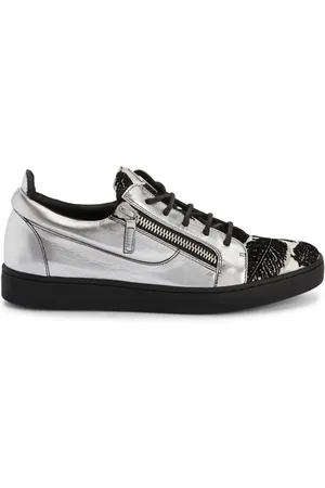 Giuseppe Zanotti Frankie leaf-embroidered leather sneakers