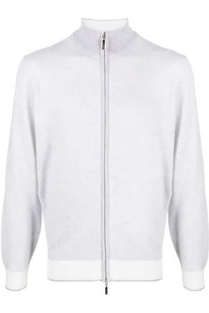 Doriani Cashmere High-neck zip-up cashmere cardigan