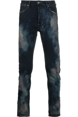 KSUBI Bleached-effect slim-cut jeans