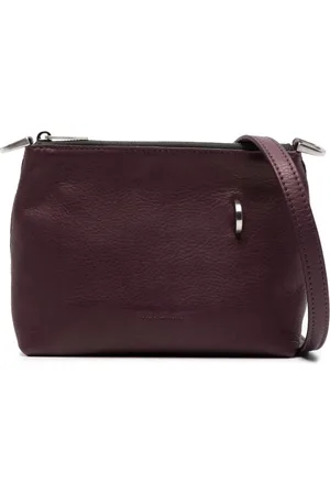Rick Owens Logo-engraved leather crossbody bag