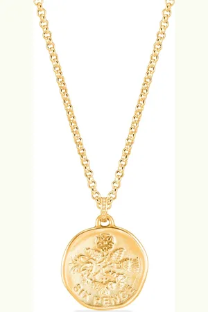 Dower and Hall Lucky Sixpence medallion necklace