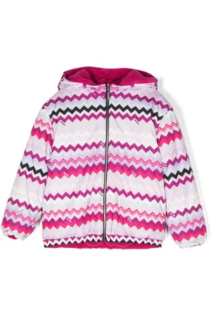 Missoni Zigzag-pattern hooded bomber jacket