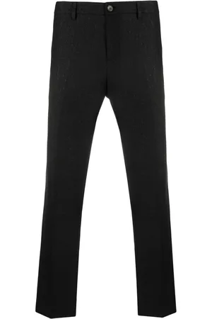 Patrizia Pepe Metallic-threading cotton slim trousers