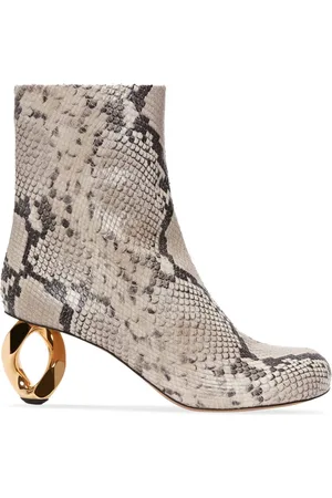 J.W.Anderson Chain-heel leather ankle boots