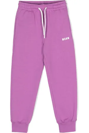 Msgm Logo-print cotton track pants