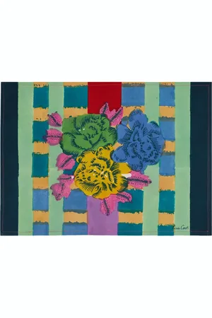 LISA CORTI Ankara Aqua floral placemat (set of four)