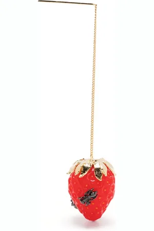 E.M. Strawberry chain-link drop earring