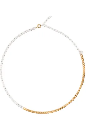 E.M. Two-tone silver chain necklace