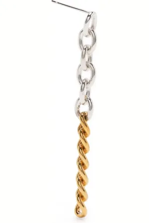 E.M. Chain-link two-tone earring