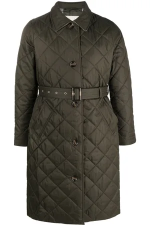 Barbour Diamond-quilted single-breasted coat