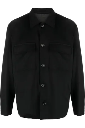 LARDINI Button-up wool-blend shirt jacket