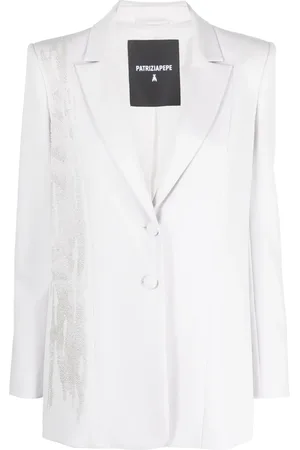 Patrizia Pepe Bead-embellished flannel jacket