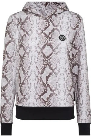 Philipp Plein Tiger logo-patch python-print hoodie