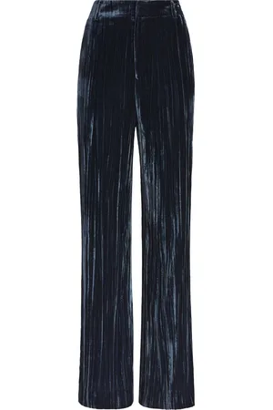 Cinq A Sept Collins velvet wide-leg trousers