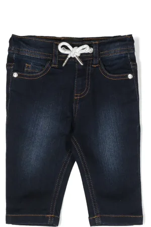 John Richmond Logo-embroidered drawstring-waist jeans