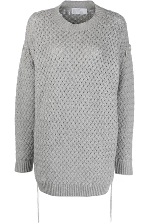 GIUSEPPE DI MORABITO Decorative-stitching knitted minidress