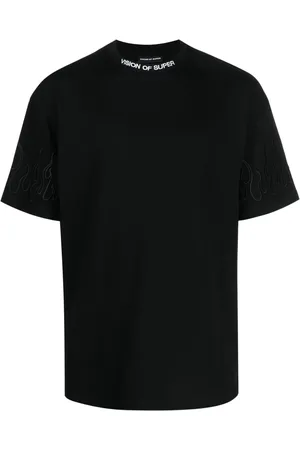 Vision Of Super Logo-embroidered cotton T-shirt