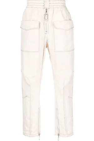 Isabel Marant Contrast-stitching cotton cargo trousers