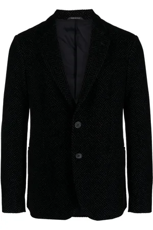 Giorgio Armani Textured-finish notched-lapels blazer
