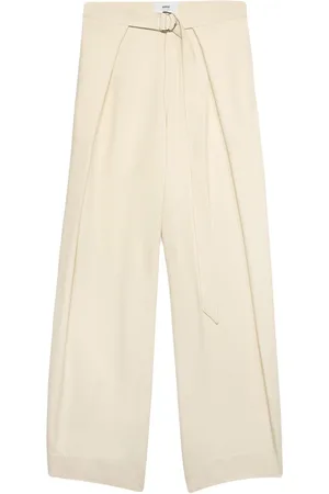 Ami Layered wide-leg trousers