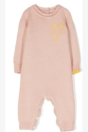 Gensami Heart-embroidered knitted romper