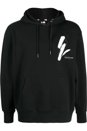 YOHJI YAMAMOTO X New Era logo-print cotton hoodie