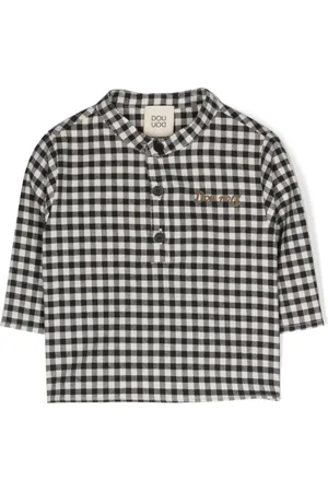 DOUUOD KIDS Check-print cotton shirt