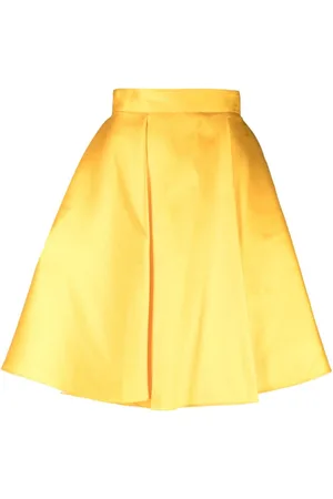 GEMY MAALOUF High-waist pleated satin full skirt