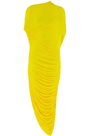 Salvatore Ferragamo Asymmetric draped midi dress