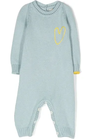 Gensami Heart-embroidered knitted romper