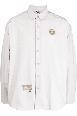 A Bathing Ape Logo-patch cotton shirt