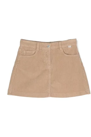 Il gufo Corduroy cotton A-line miniskirt