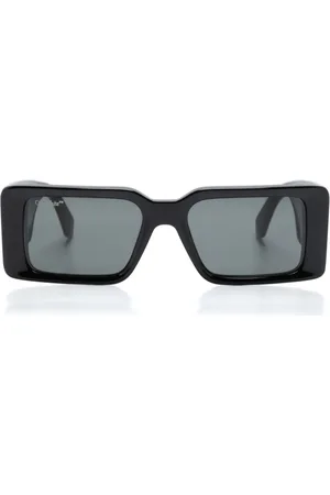 OFF-WHITE Logo-engraved rectangle-frame sunglasses