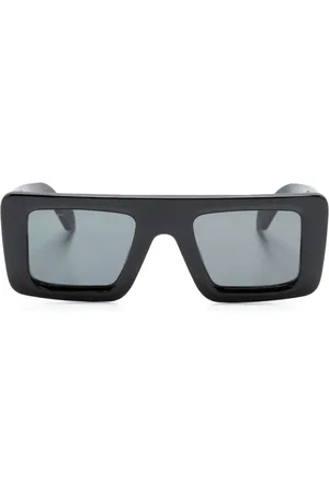 OFF-WHITE Logo-plaque square-frame sunglasses