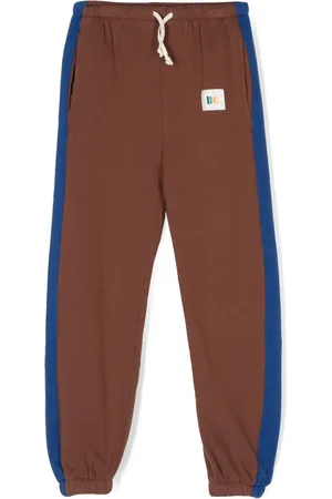 Bobo Choses Logo-patch stripe-trim trousers