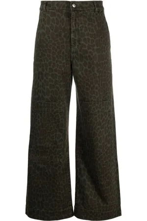 P.A.R.O.S.H. Leopard-pattern wide-leg trousers