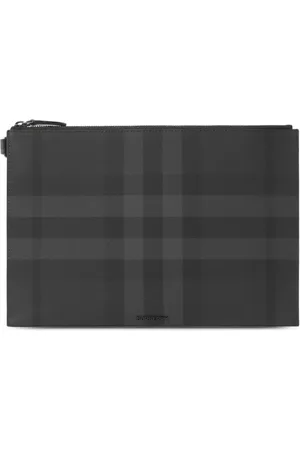 Burberry Edin checked leather clutch bag