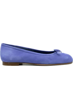Manolo Blahnik Veralli flat suede ballerinas
