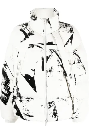 Y-3 Paint splatter-print puffer jacket