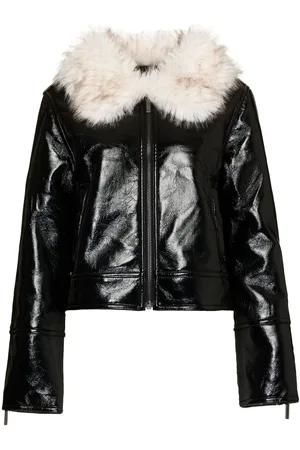 Unreal Fur Faux-leather faux-fur jacket