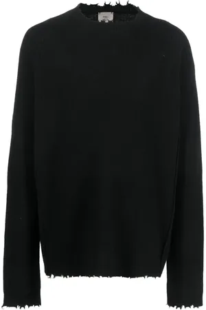 FREI-MUT Distressed crew-neck jumper