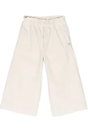Dondup Logo-embroidered cotton trousers