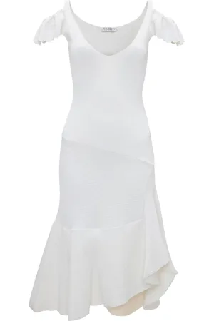 J.W.Anderson Cold-shoulder ruffled dress
