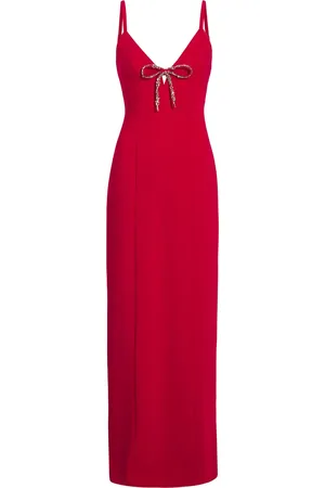 Cinq A Sept Adele bow-detail silk gown